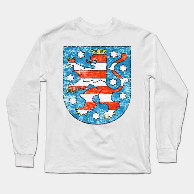 Coat of arms of Thuringia Long Sleeve T-Shirt by wtaylor72